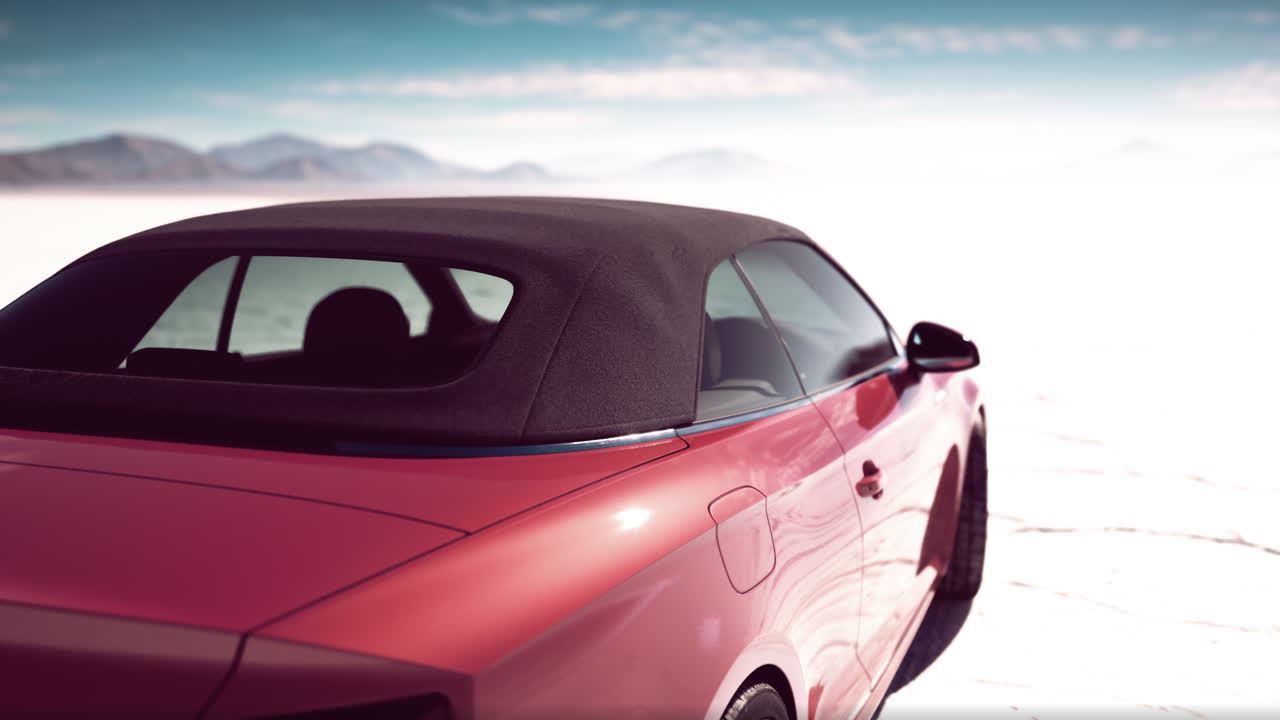 빨간색 오디 s5 캐브리올레 솔트 플래트