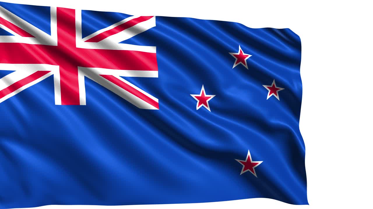 바람에 직물 구조로 뉴질랜드의 발 (알파 채널, loopable)