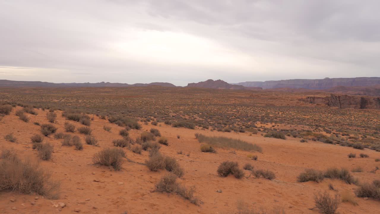 A Movement Side View Through The Grand Canyon Desert Land In Arizona, USA