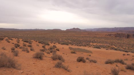 a movement side view through the grand canyon desert land in arizona, usa
