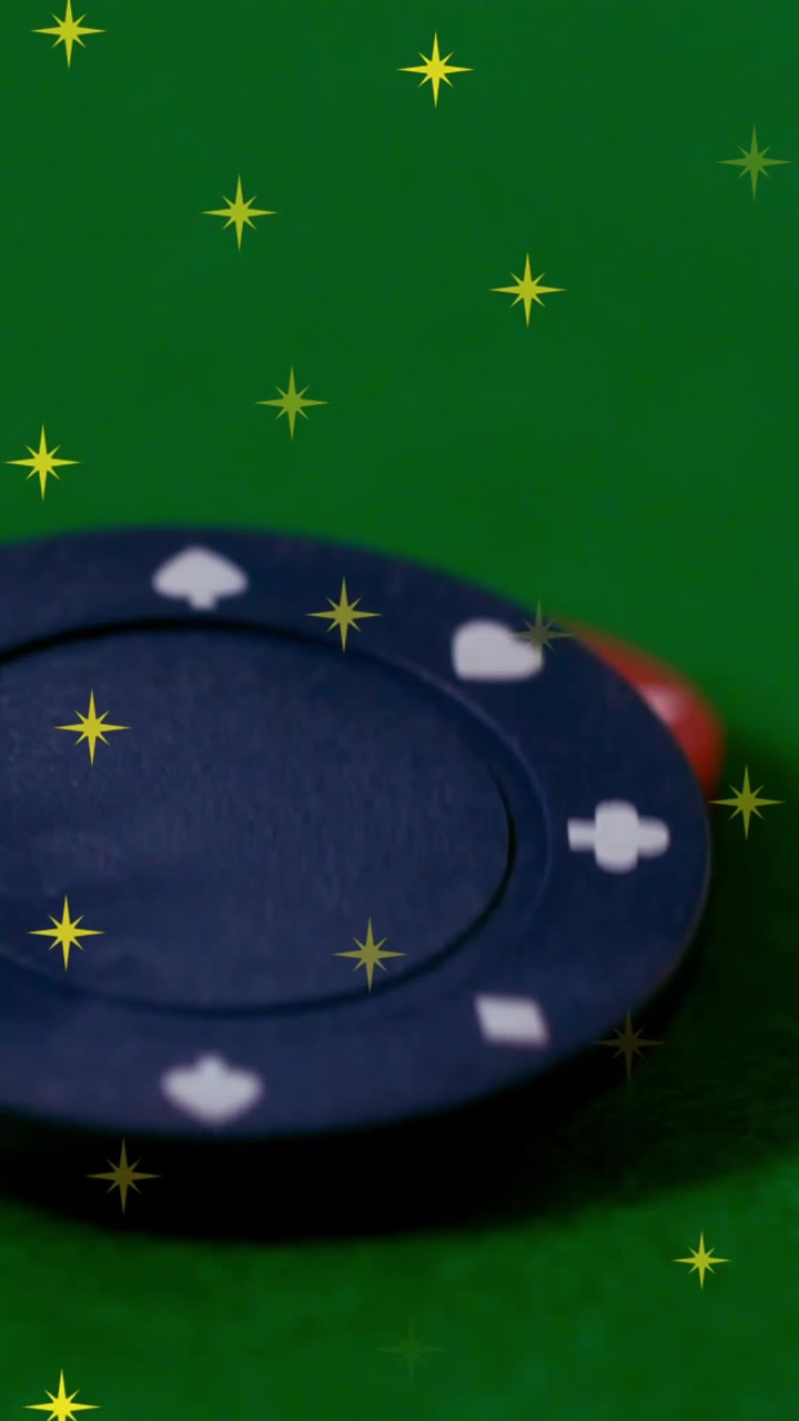 Animazione di stelle che cadono su fiches