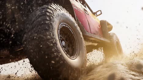 off-road vehicle in action