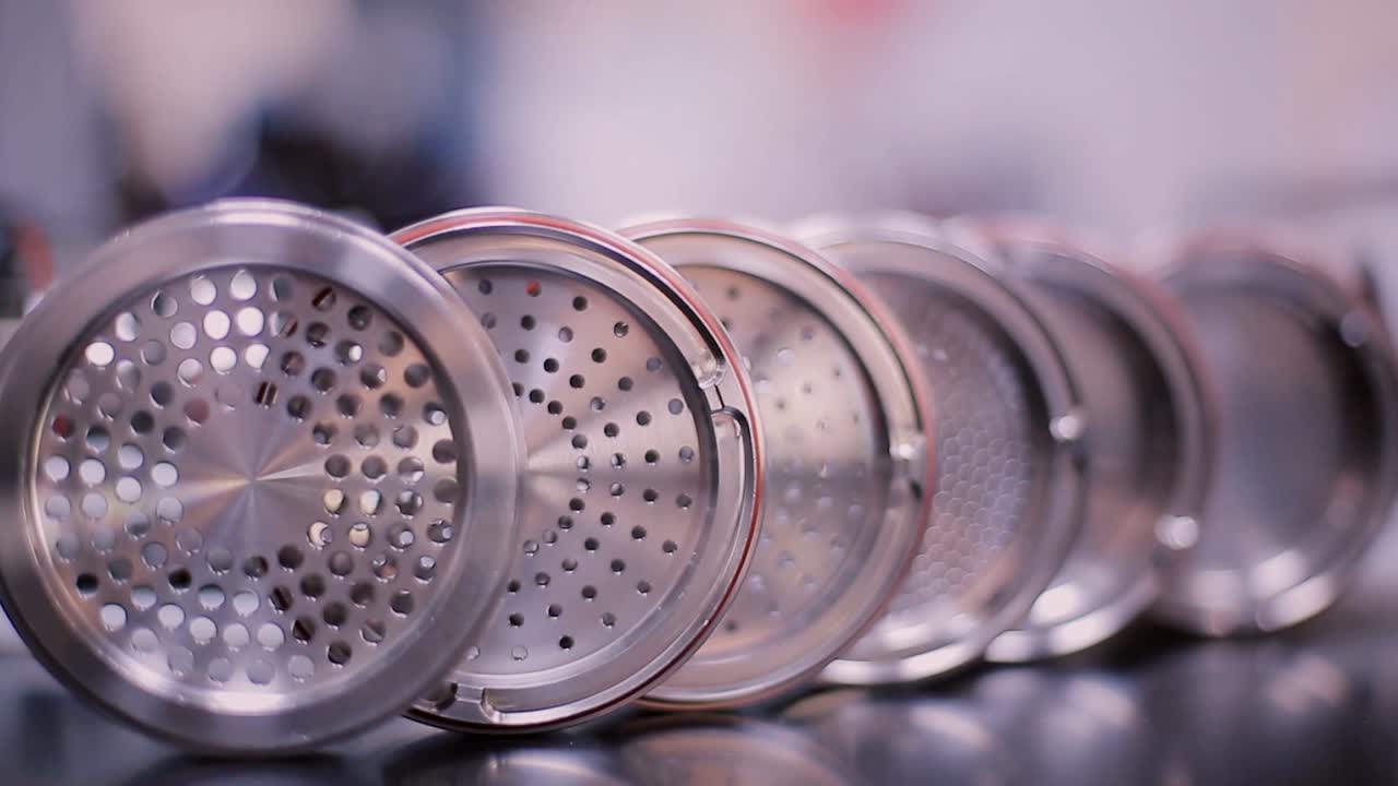 금속 부품의 클로즈업 뷰