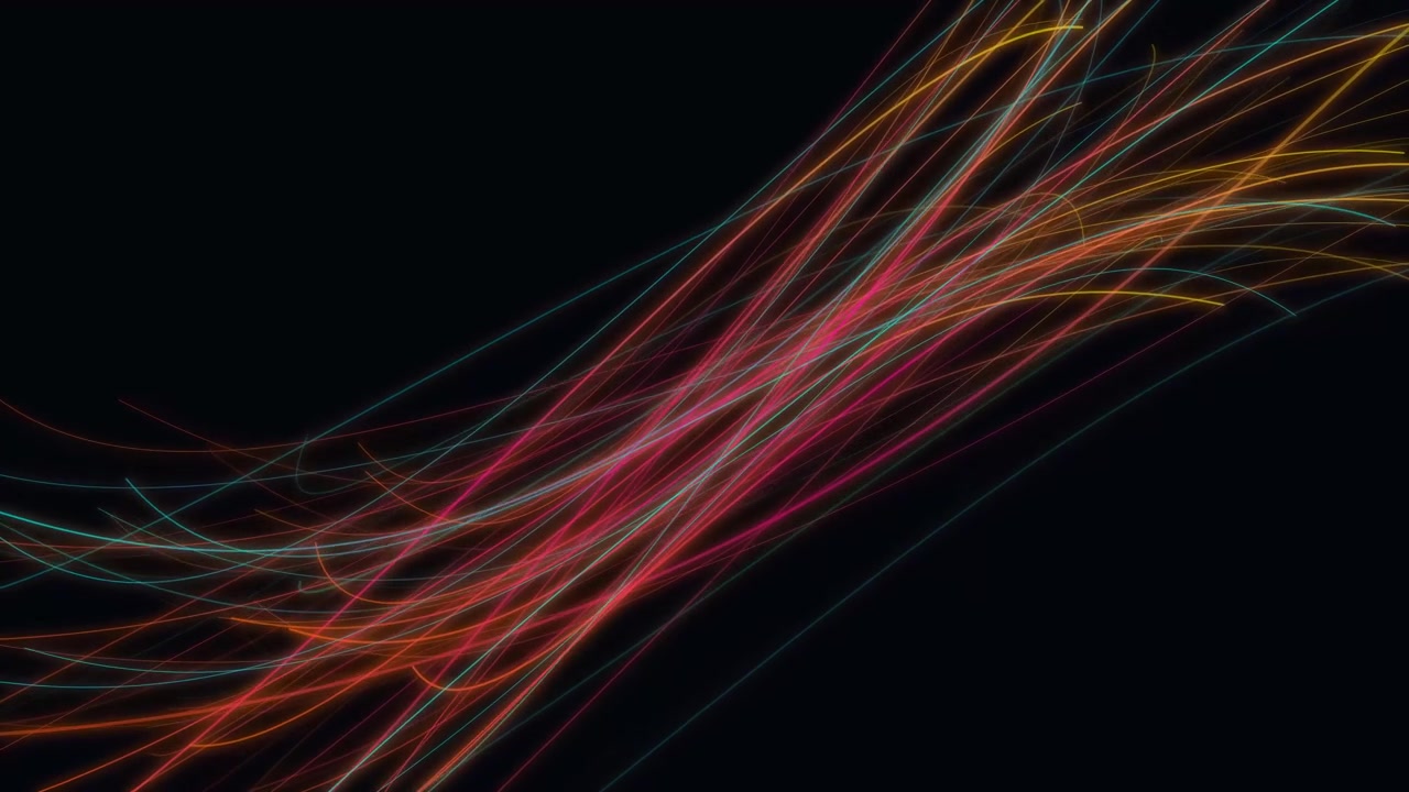 Sfondo animato astratto con strisce di luce colorate fluenti