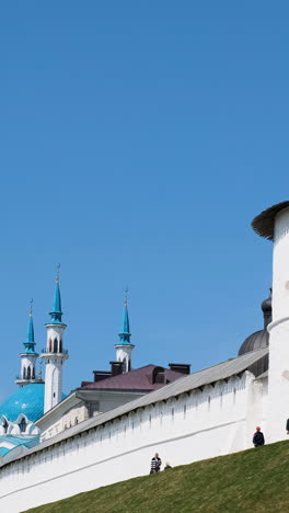 kazan kremlin with mosques and city wall