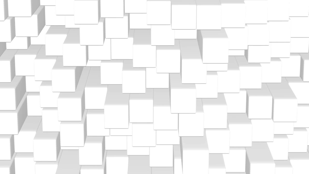 Abstarct background -  White cubes wall moving.