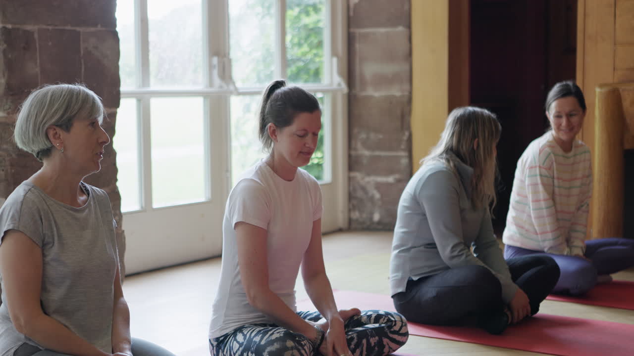 People at a Yoga Session