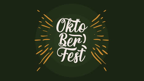 letras de oktoberfest con animación de rayos