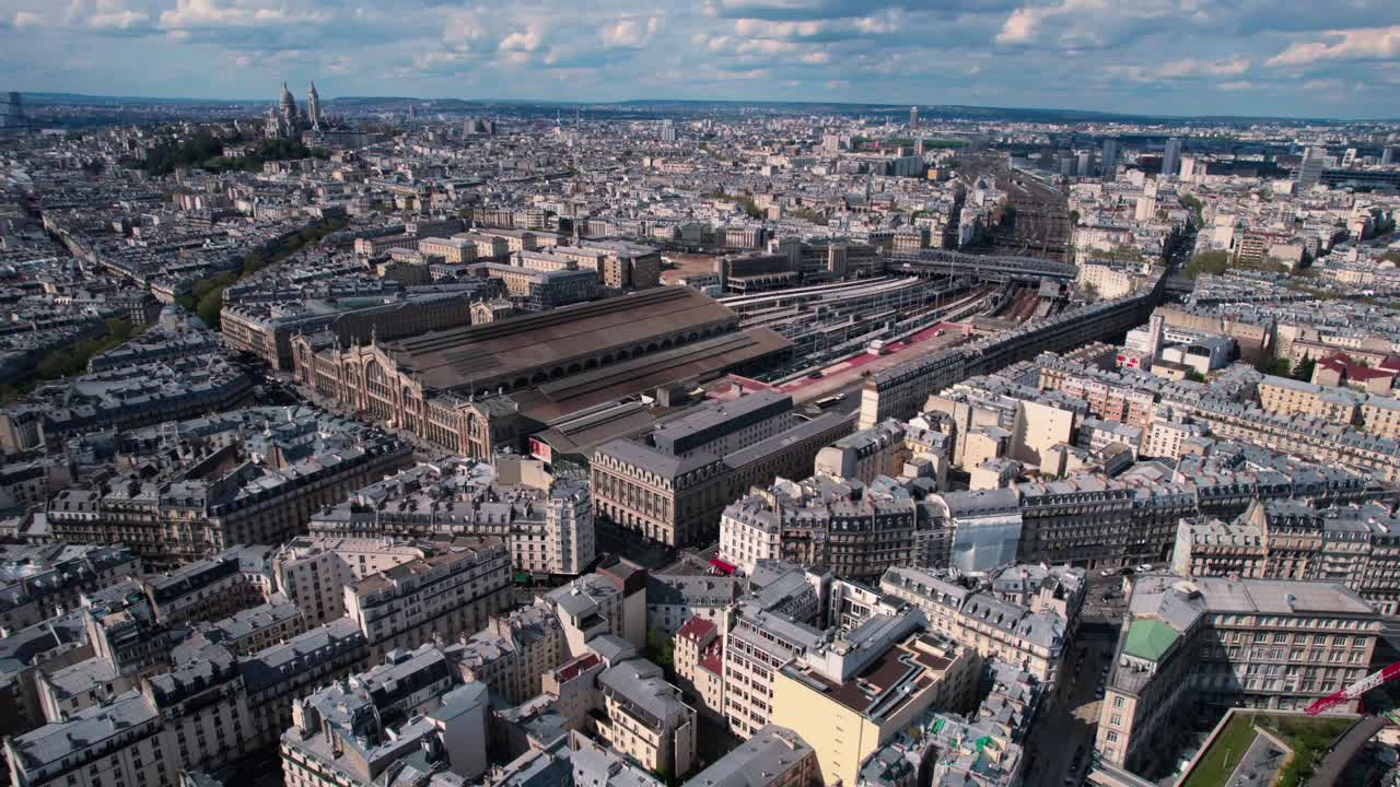 파리, 프랑스, 서클 팬, 일에 있는 gare de l'est 기차역의 조감도