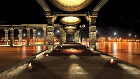 fondo de templo de estudio virtual 3d