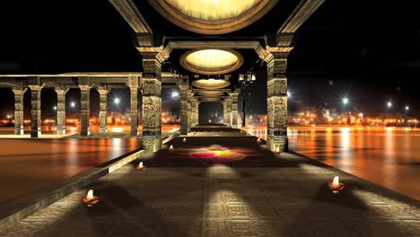 3d virtual studio temple set background