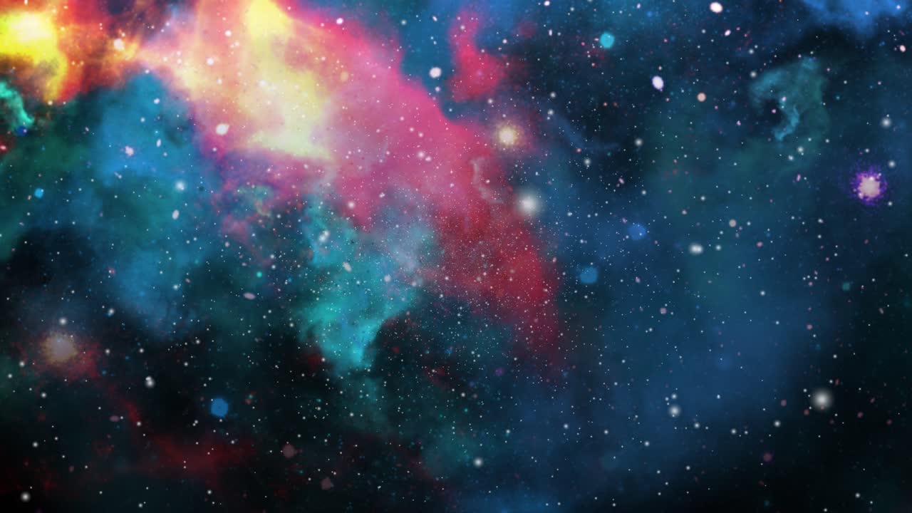 la niebla de la nube de la nebulosa azul cubre la nebulosa roja en el universo, el espacio