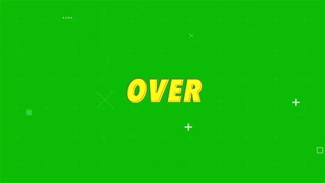 game over text animation green screen footage