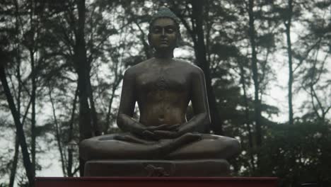 mahavira estatua espiritual de meditación del jainismo