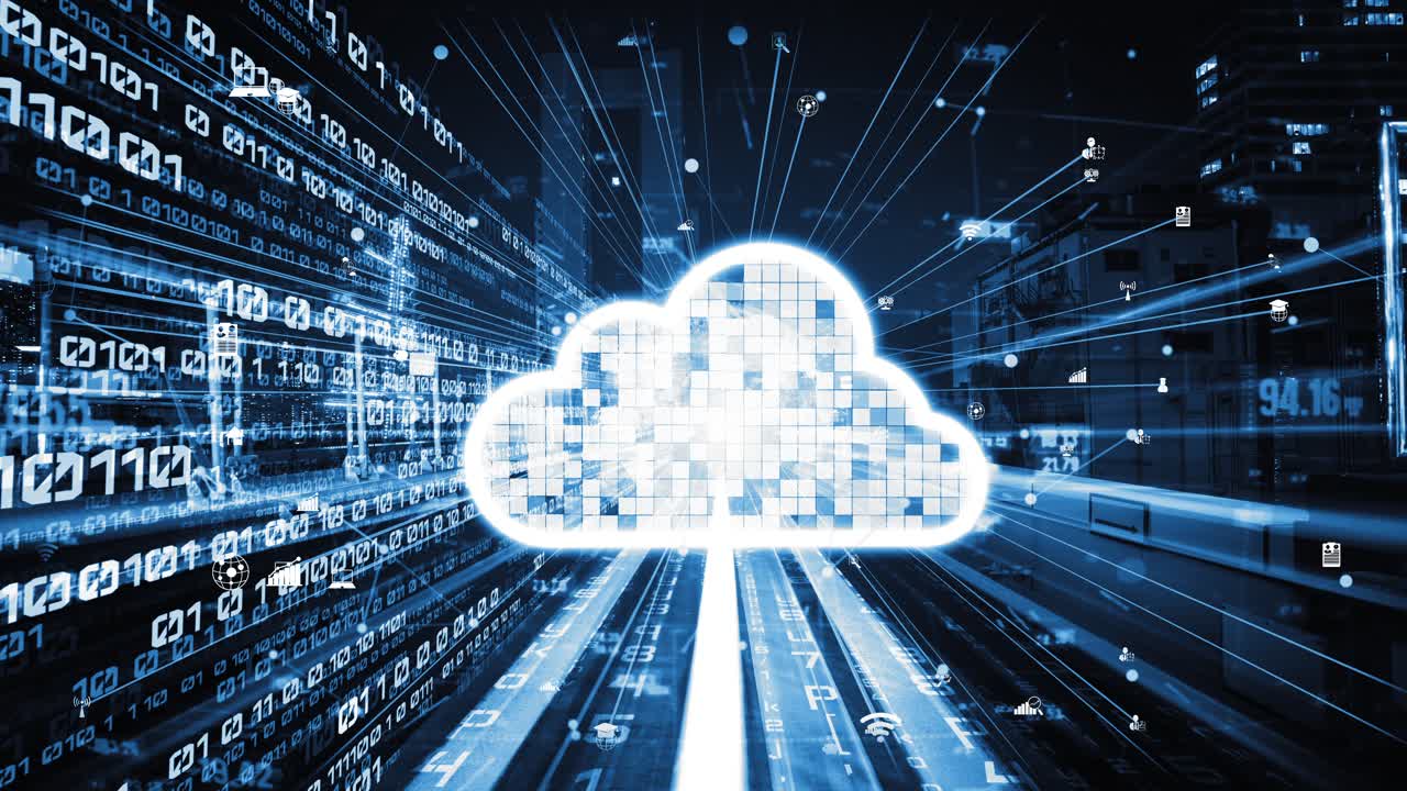 almacenamiento de datos en la nube y en línea con software de intercambio inteligente tácito
