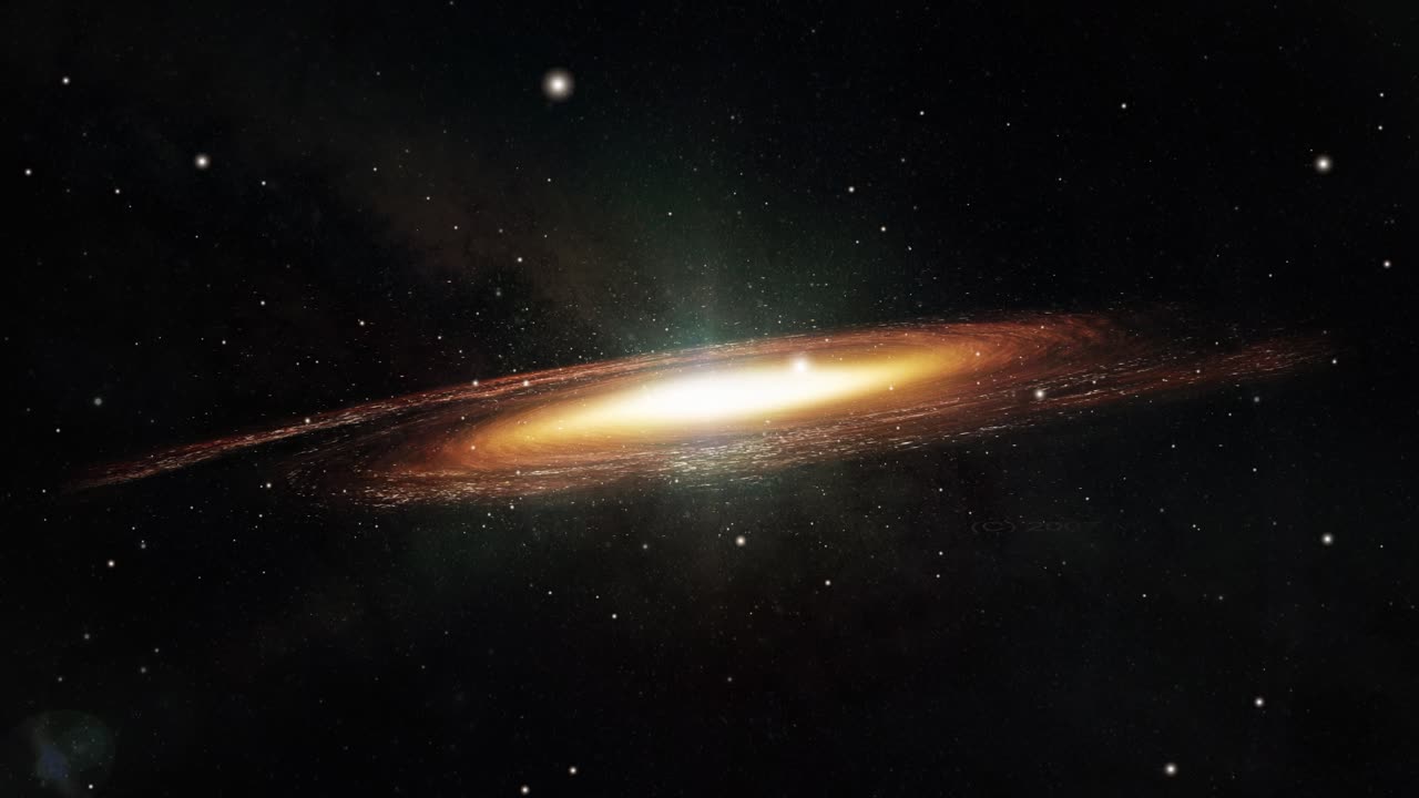 una galaxia que se mueve en un espacio repleto de estrellas