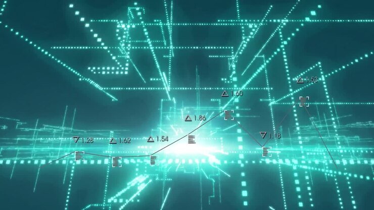 Animation of network of connections over data processing