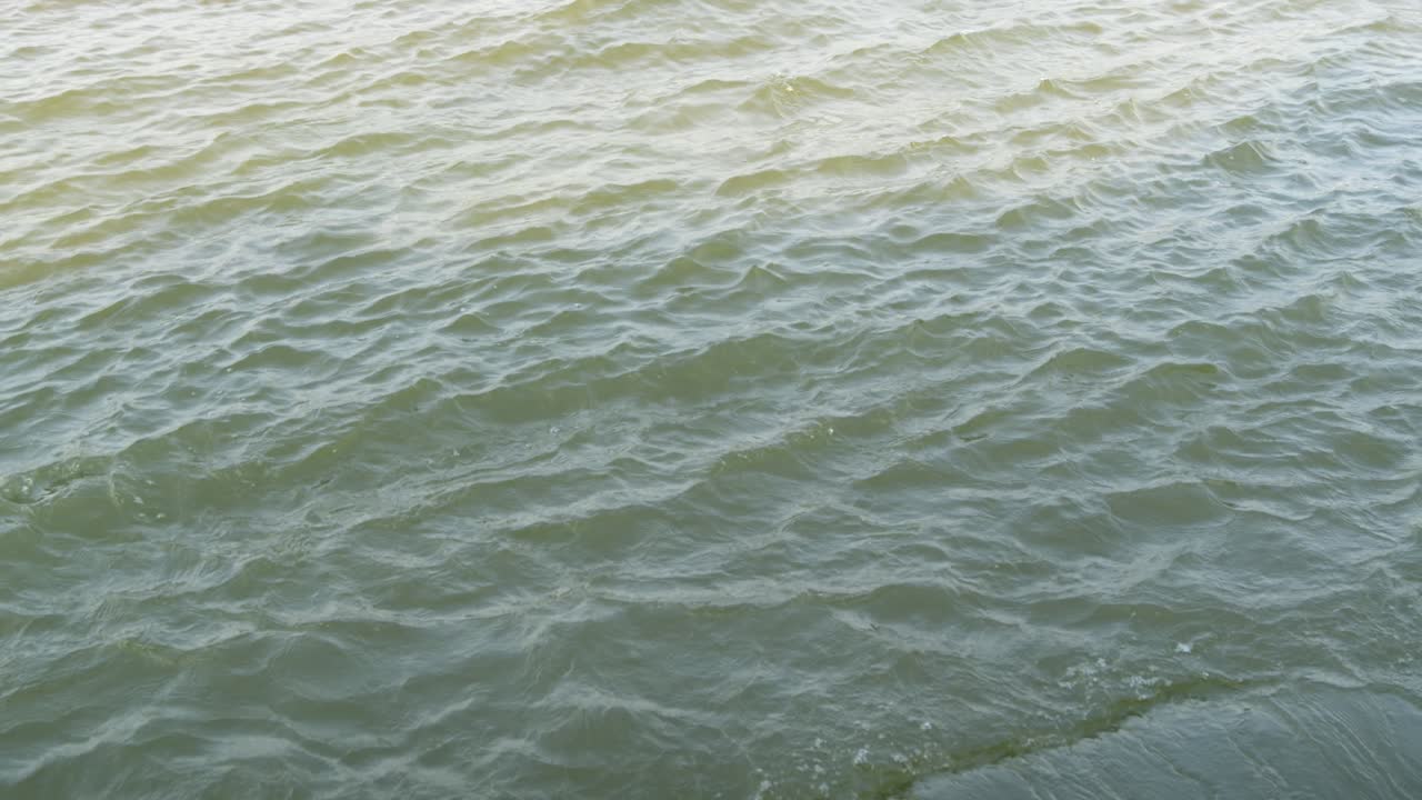 Witness the calming beauty of gentle waves lapping at the shore creating a serene coastal atmosphere.