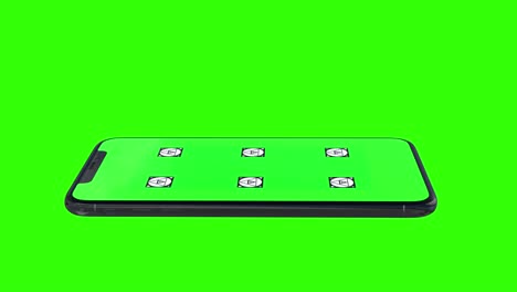 isolated smart phone with green screen