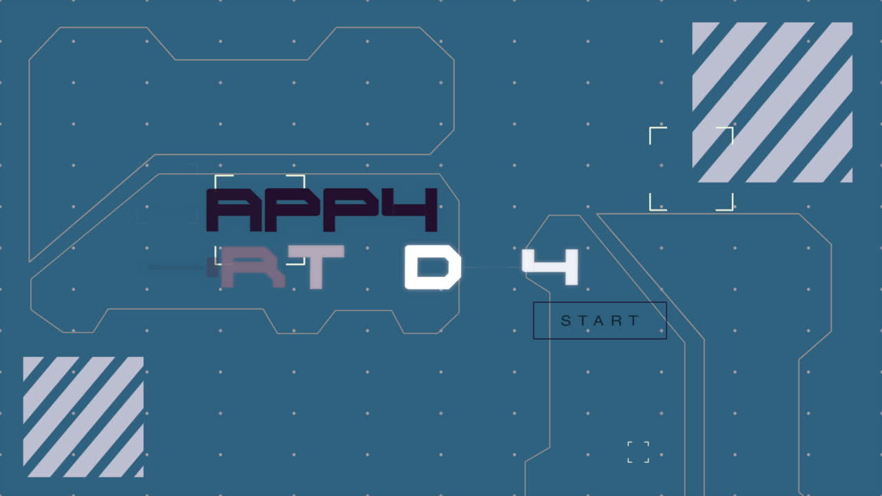 patrón de cuadrícula geométrica en fondo azul con texto de feliz cumpleaños