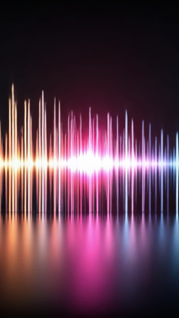 Vibrant Sound Waves: A Visual Representation of Audio Frequencies and Vibrations Captured in Bold Colors and Dynamic Patterns