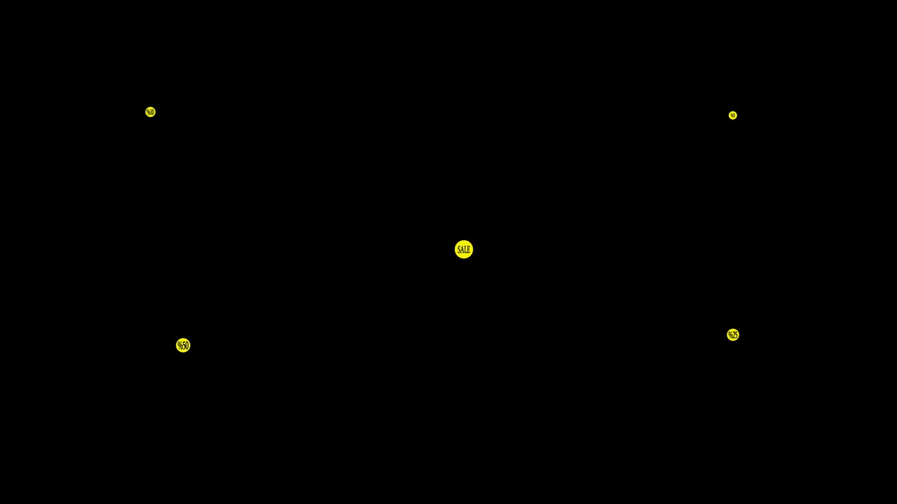 4K Sale Lettering in Yellow Circle Animation|Loopable