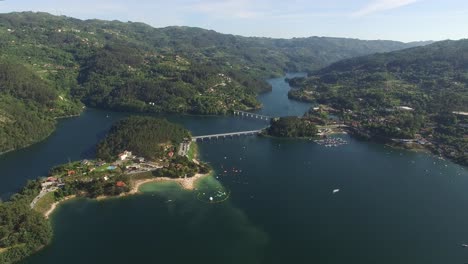 nature background national natural park of geres on portugal aerial view