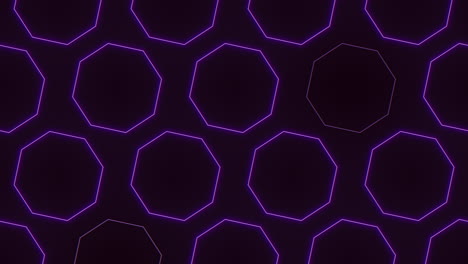 a neon purple hexagons on a black background