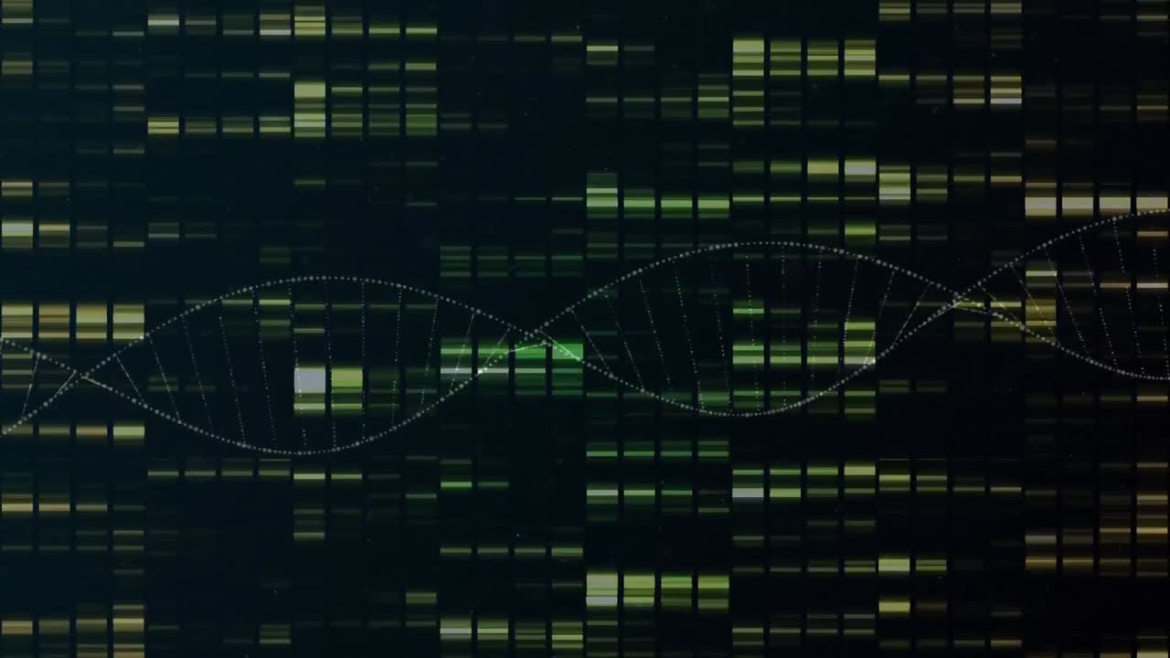 animación de luces verdes sobre un fondo negro