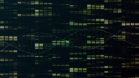 animation of green lights on black background