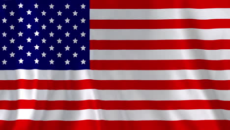 animation of waving united states of america flag, full frame background