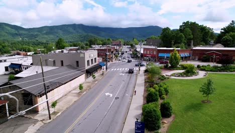 Electric-Powerlines-Supply-Black-Mountain-NC,-Black-Mountain-North-Carolina-Aerial-of-Electric-Pole-and-Lines,-Power-Grid