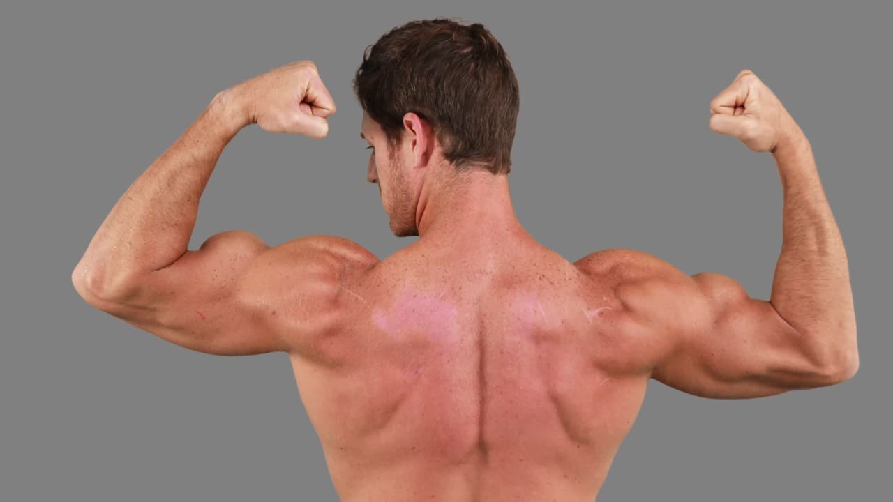 근육 을  ⁇ 는 근육 을 가진 사람