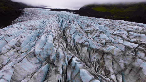 Glaciar-Svinafellsjokull-En-Vatnajokull,-Islandia.