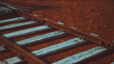 abandoned railway tracks in the desert