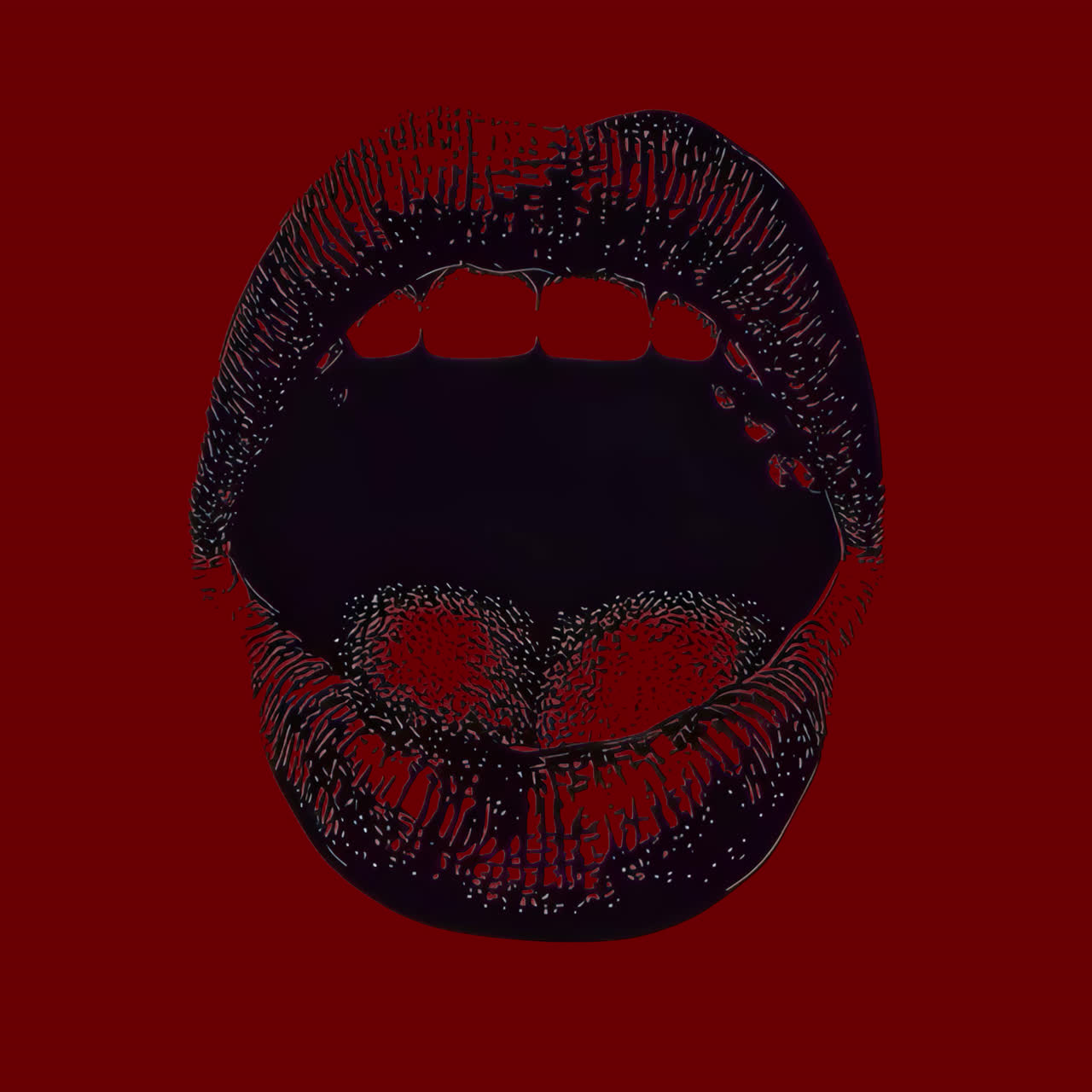 Abstract Open Mouth Illustration