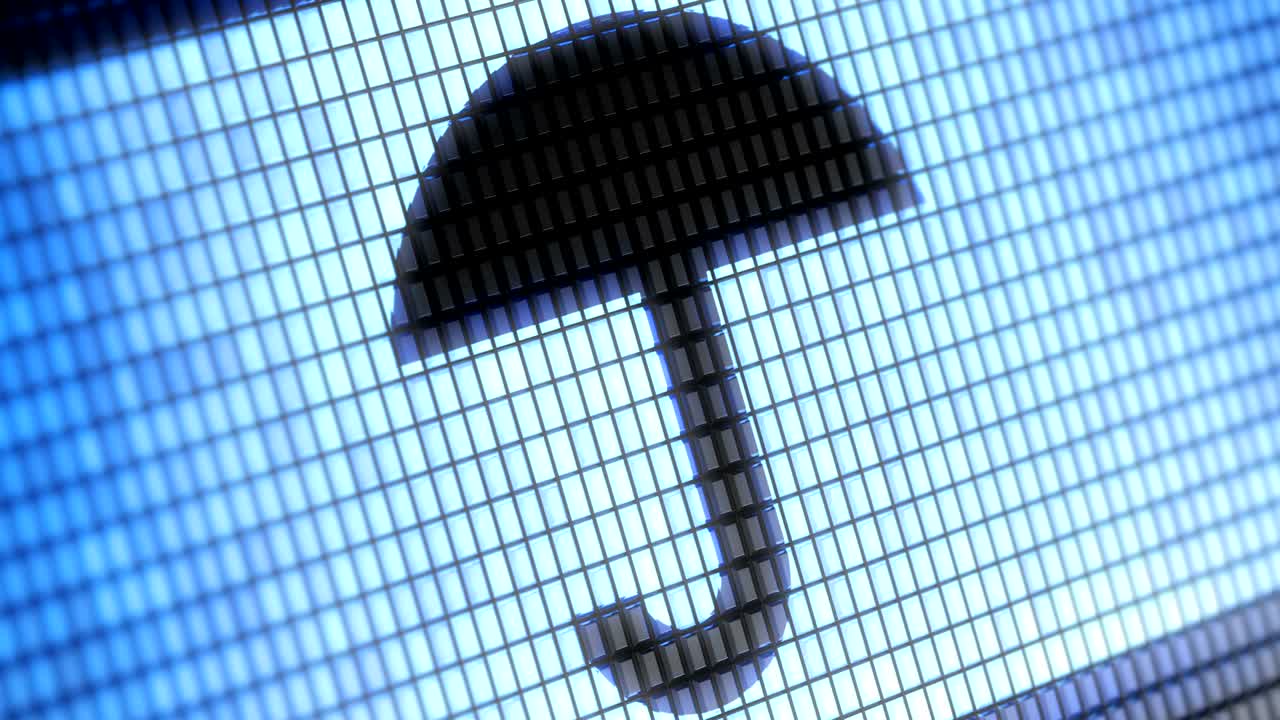 스크린에 있는 우산 아이콘, 4k 해상도, 루핑