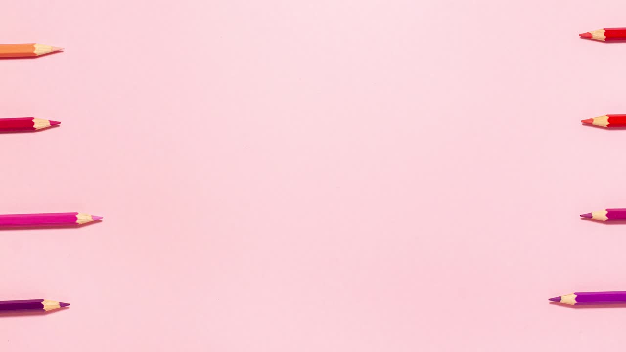 stop motion concepto de educación de animación con lápices de colores