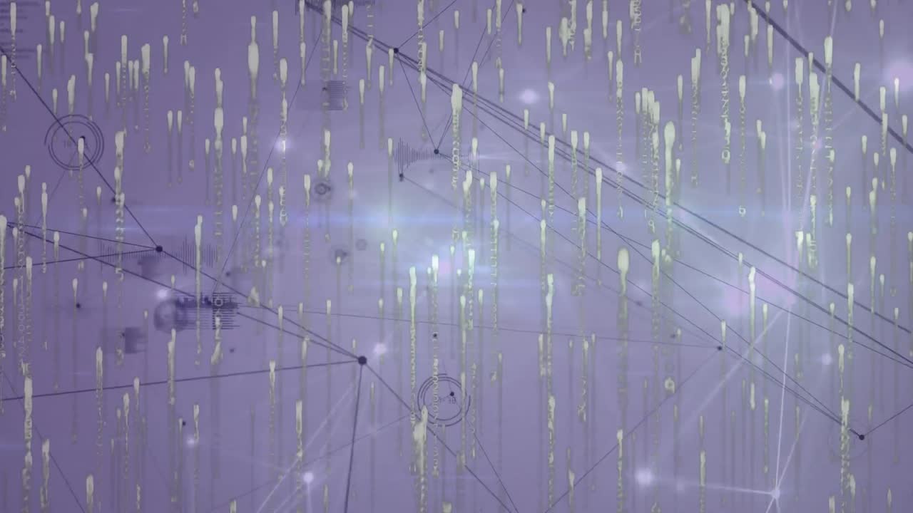 연결 네트워크와 함께 반 ⁇ 이는 트레일의 애니메이션