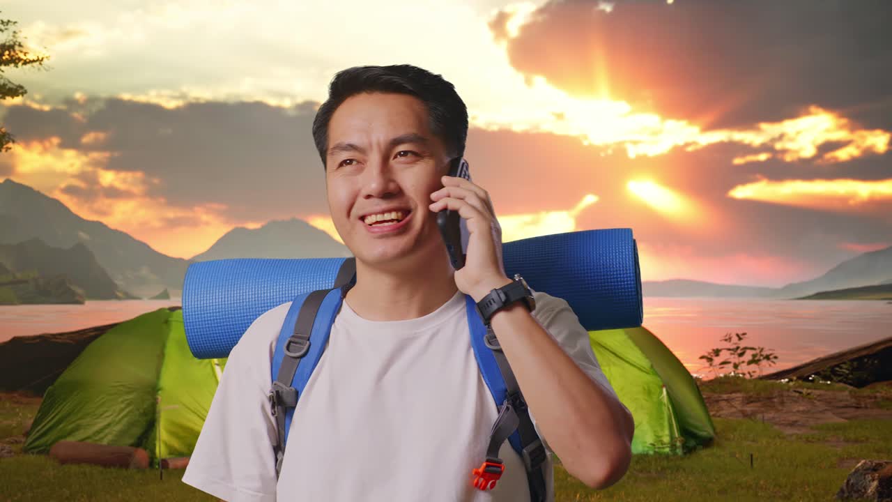 Man on a Camping Trip