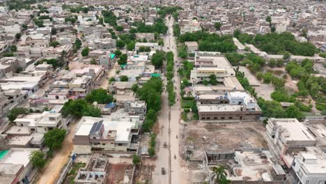 aerial view of a densely populated urban area, mirpur khas city, sindh, pakistan