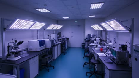 a modern laboratory environment featuring advanced scientific equipment and innovative lighting solutions for research and experiments