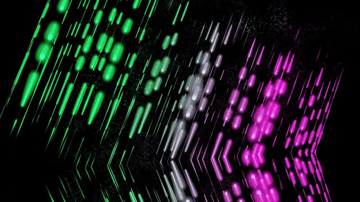 Abstrakte Lichter mit tanzenden Partikeln als Bewegter Hintergrundloop
