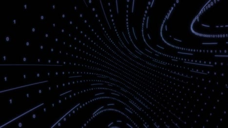 neon digital binary tunnel. seamless loop 4k background for network, big data, data center, digital event