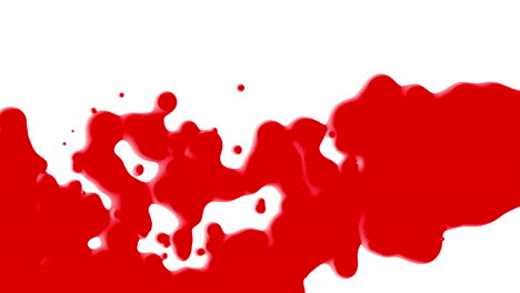 líquido rojo abstracto y manchas de salpicaduras