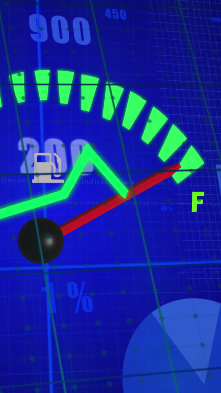 animación del procesamiento de datos sobre el panel del coche