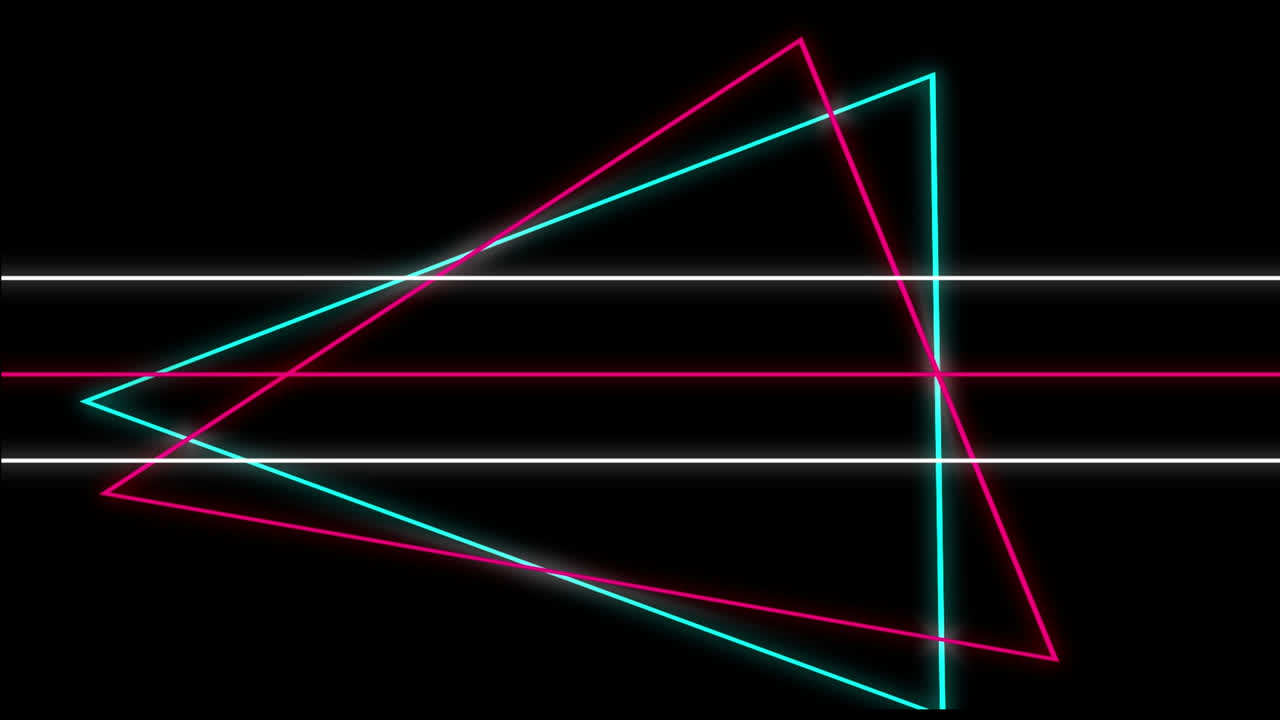 animación de formas geométricas coloridas sobre un fondo negro