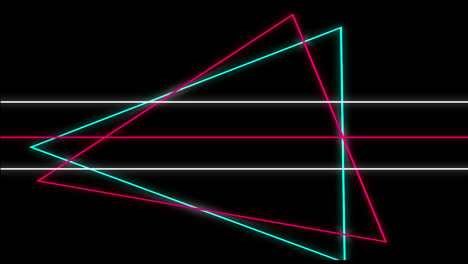 Animación-De-Formas-Geométricas-Coloridas-Sobre-Fondo-Negro