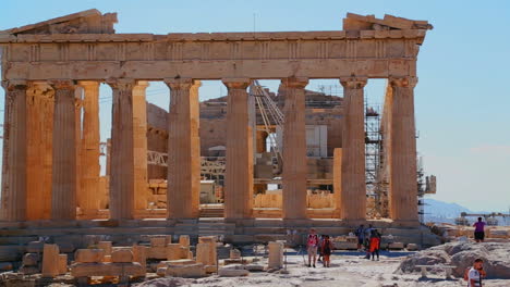 the acropolis and parthenon on the hilltop in athens greece 2