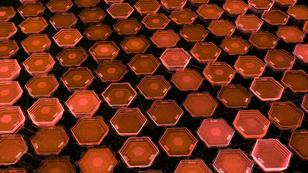 visualización de datos hexagonales abstractos